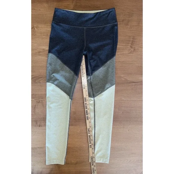 Outdoor Voices Tri-Color 7/8 Springs Leggings Green Grey Yellow‎ Women's Medium - Picture 6 of 9